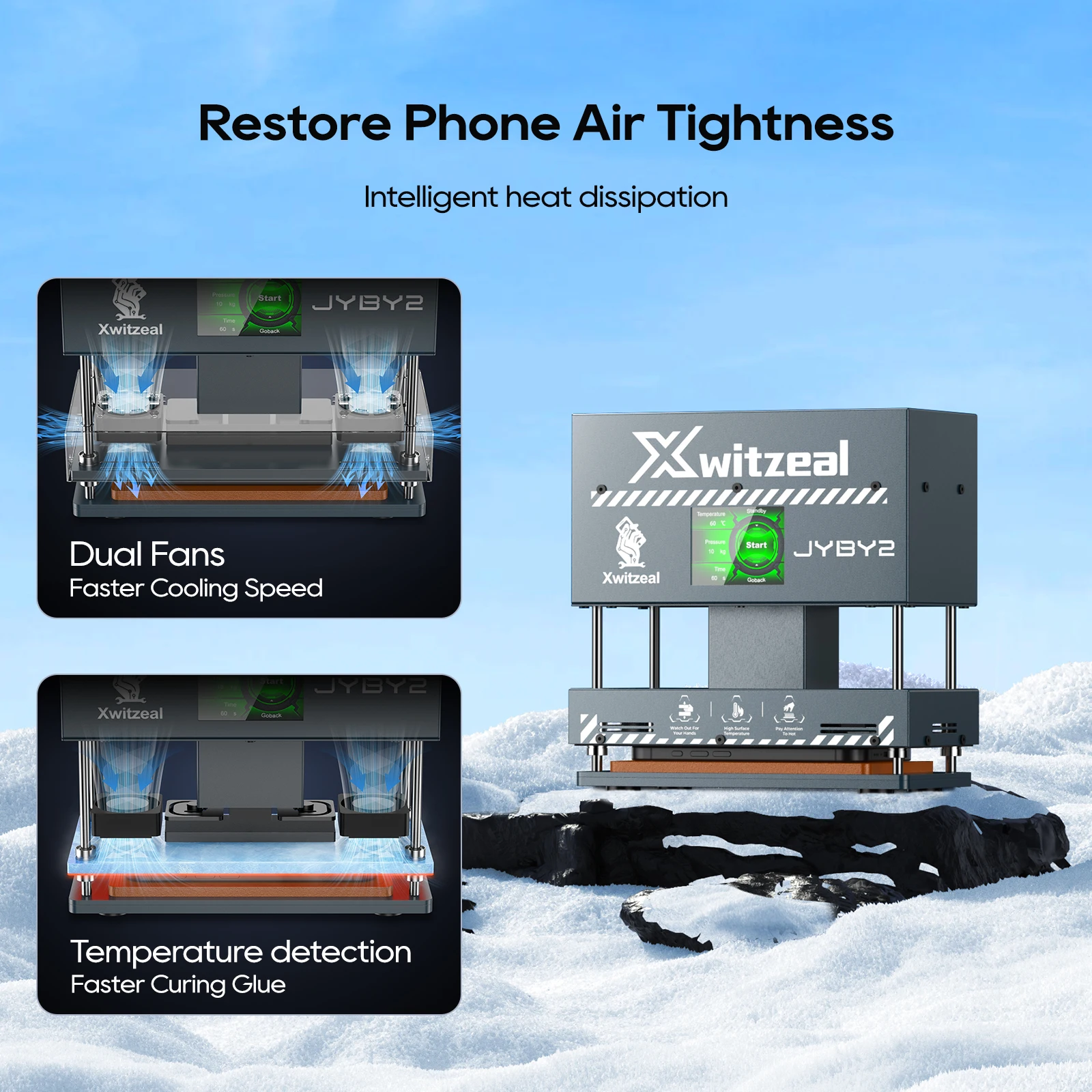 XwitzeaI Small Automatic Pressure Holding Machine One-Button Automatic Pressure Holding 50 kg Integrated Touch