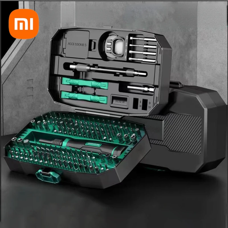 Xiaomi-conjunto Multi Household Screwdriver Kit Bits Chave de Fenda Magnética Ferramentas de Reparo Manual Eletrodomésticos Casa 153 em 1