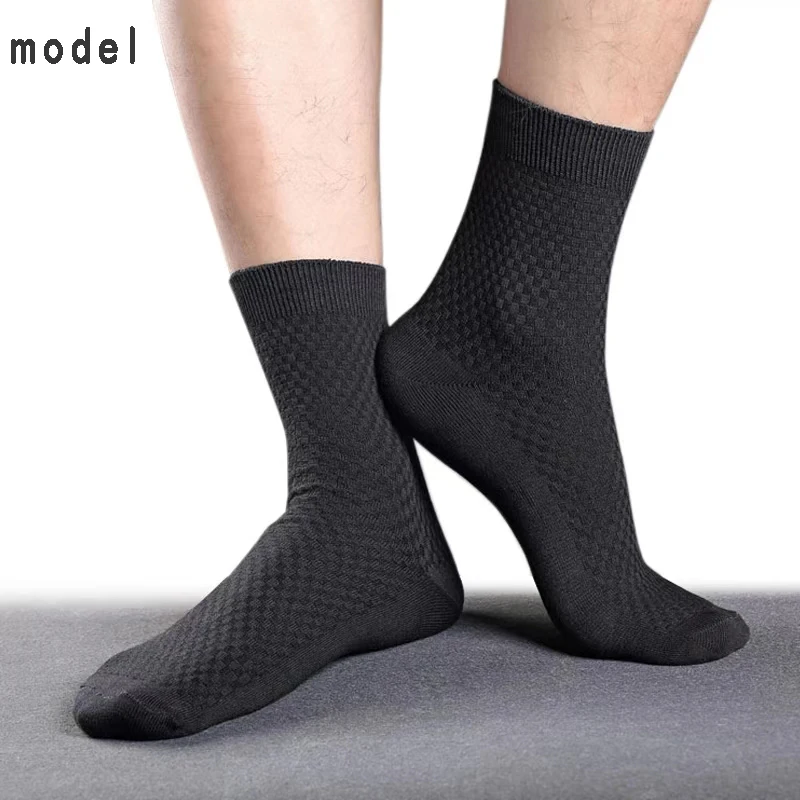 5/10 Pairs Men Socks Bamboo Fiber Short Ankle Socks Spring Summer Autumn Winter Business Breathable Male Long Sock Meias Man Sox