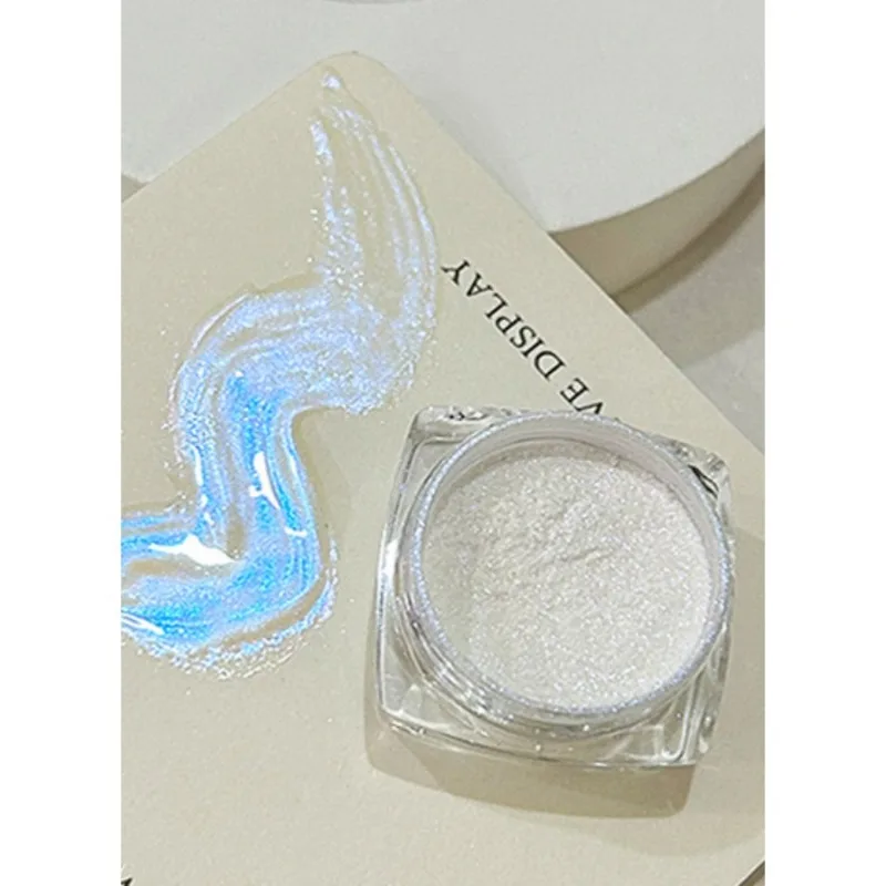 ผงคาเมเลี่ยนผงเปลี่ยนสีเล็บสีรุ้ง1ชิ้นสำหรับตกแต่งเล็บผงสีแวววาวอุปกรณ์ตกแต่งเล็บโครเมี่ยม