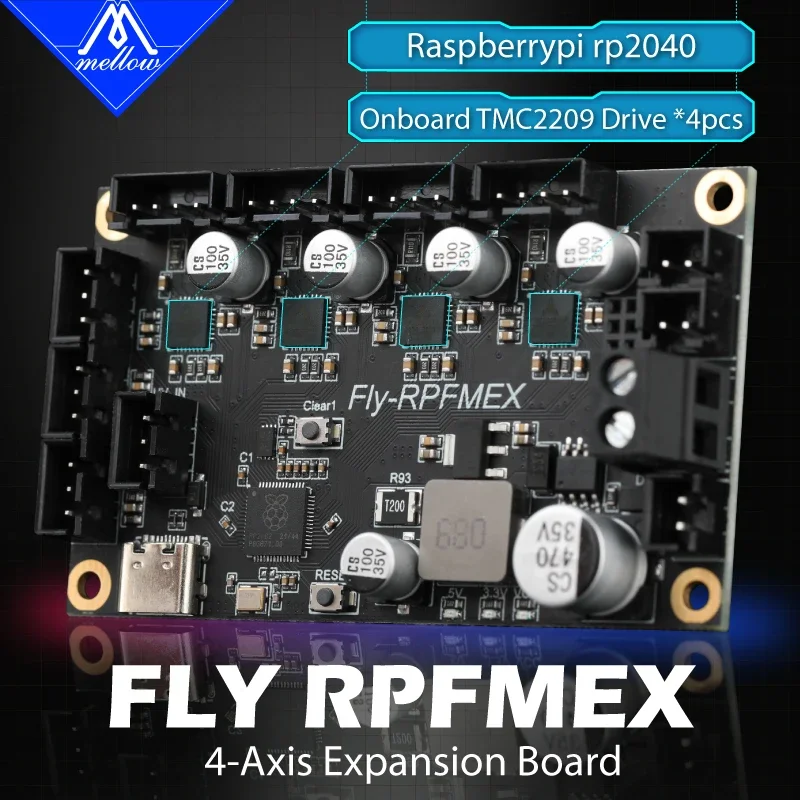 Fly3D Fly-RPFMEX 4-axis TMC2209 expansion board for 3D printer Gemini Voron2.4