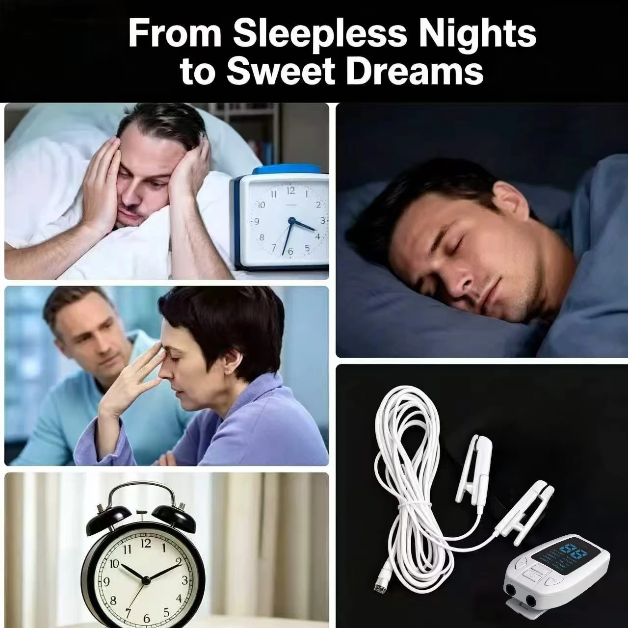 Portable Vagus Nerve Stimulator for Insomnia Anxiety Relief Deep Calm Meditation Drug Free Headache Pain Management