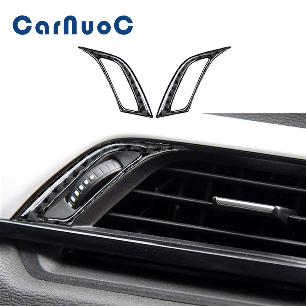 

Car Carbon Fiber Sticker For BMW X1 F48 2016-2018 Side Air Condition Vents Decorative Trim Auto Interior Strip Cover Accessories