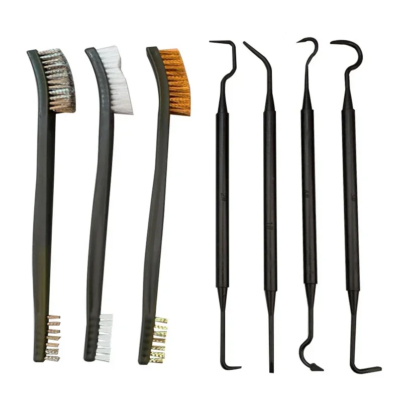 

Steel Wire Brush Universal Pipe Cleaning Brushes Cleaning Hooks Set Tactical Rifle Pistol Gun Hunting Cleaning Tool Accessories