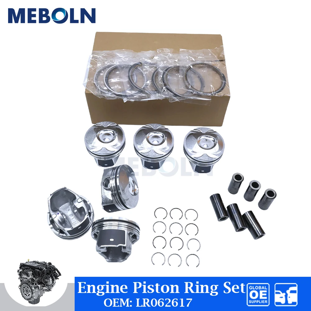 

STD 6 PCS Engine Piston &Piston Ring Set For Jaguar F-Pace XE Land Rover Discovery 3.0L 306PS Car Accessories LR062617 LR062618