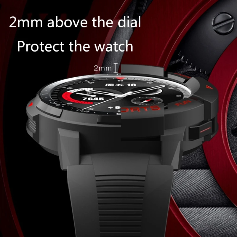 For Huawei Honor Watch GS Pro TPU Protector Case Cover Bumper Frame For HONOR GS Pro Watch Cases Protective Shell