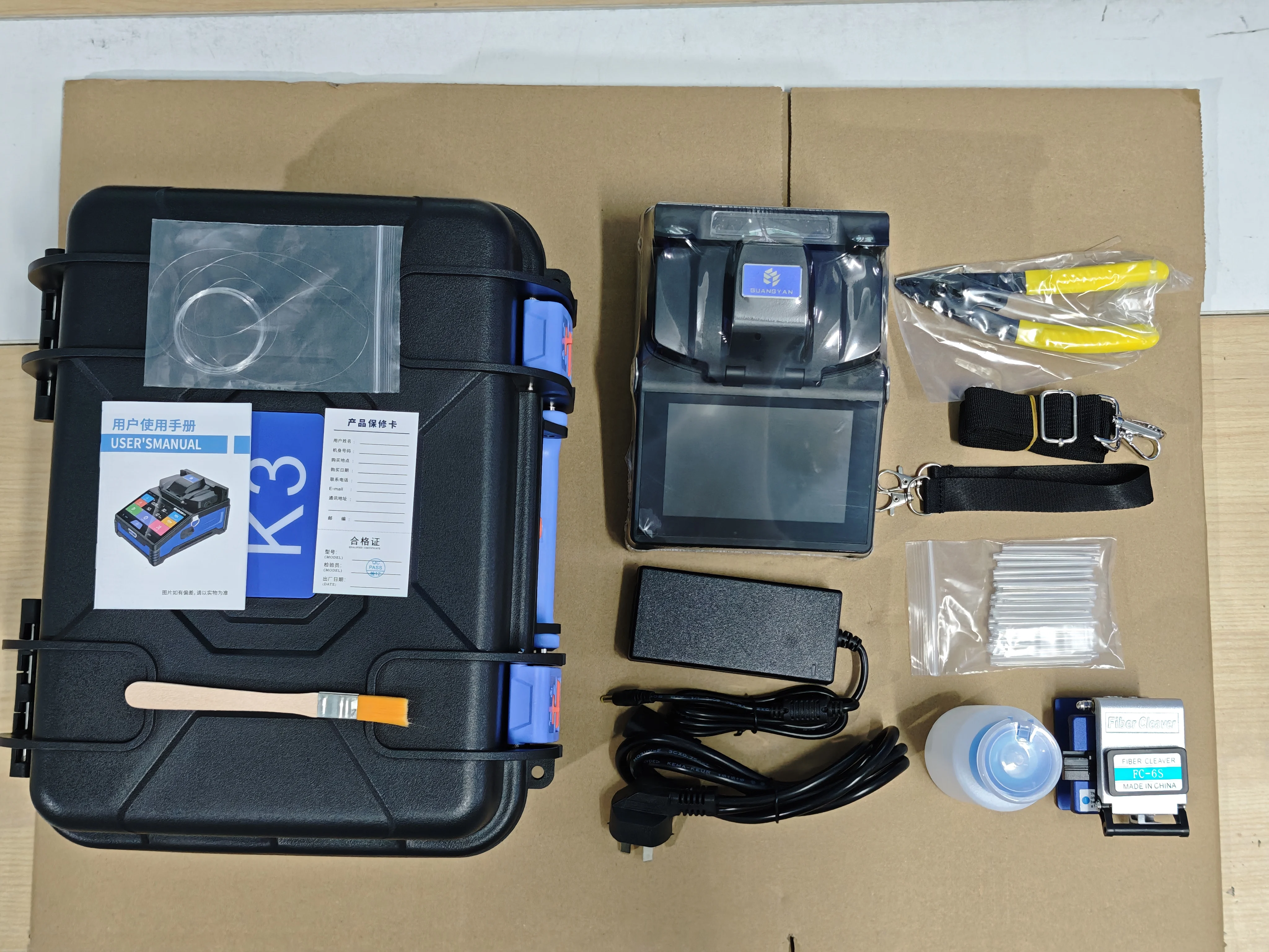 

2025 hot sale Kai Teng K3 6S NZDSF Opm+VFL Fusion Optical Fiber Welding Machine FTTH Optical Fiber fusion Splicer for Networking