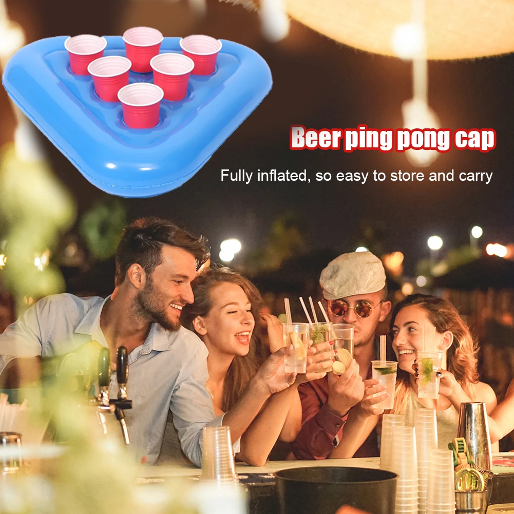 Inflatable Beer Pong Party Hat Floating Pong Toss Game for Swimming Pool Easter Christmas Halloween Party Supplies Kids toys