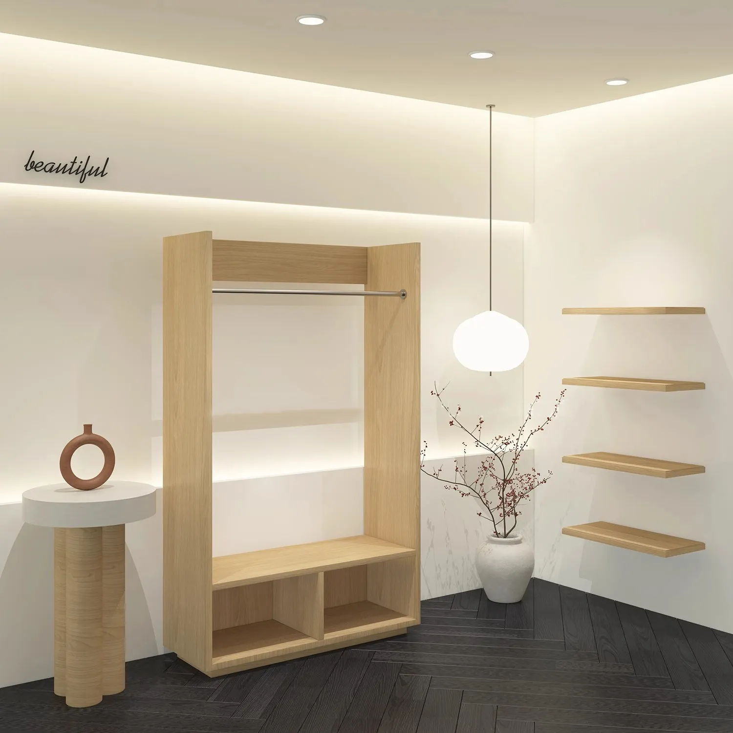 Display rack Display rack Clothing store Nakajima Taiwan jewelry display locker Tooling placed against the wall Nakajima cabinet