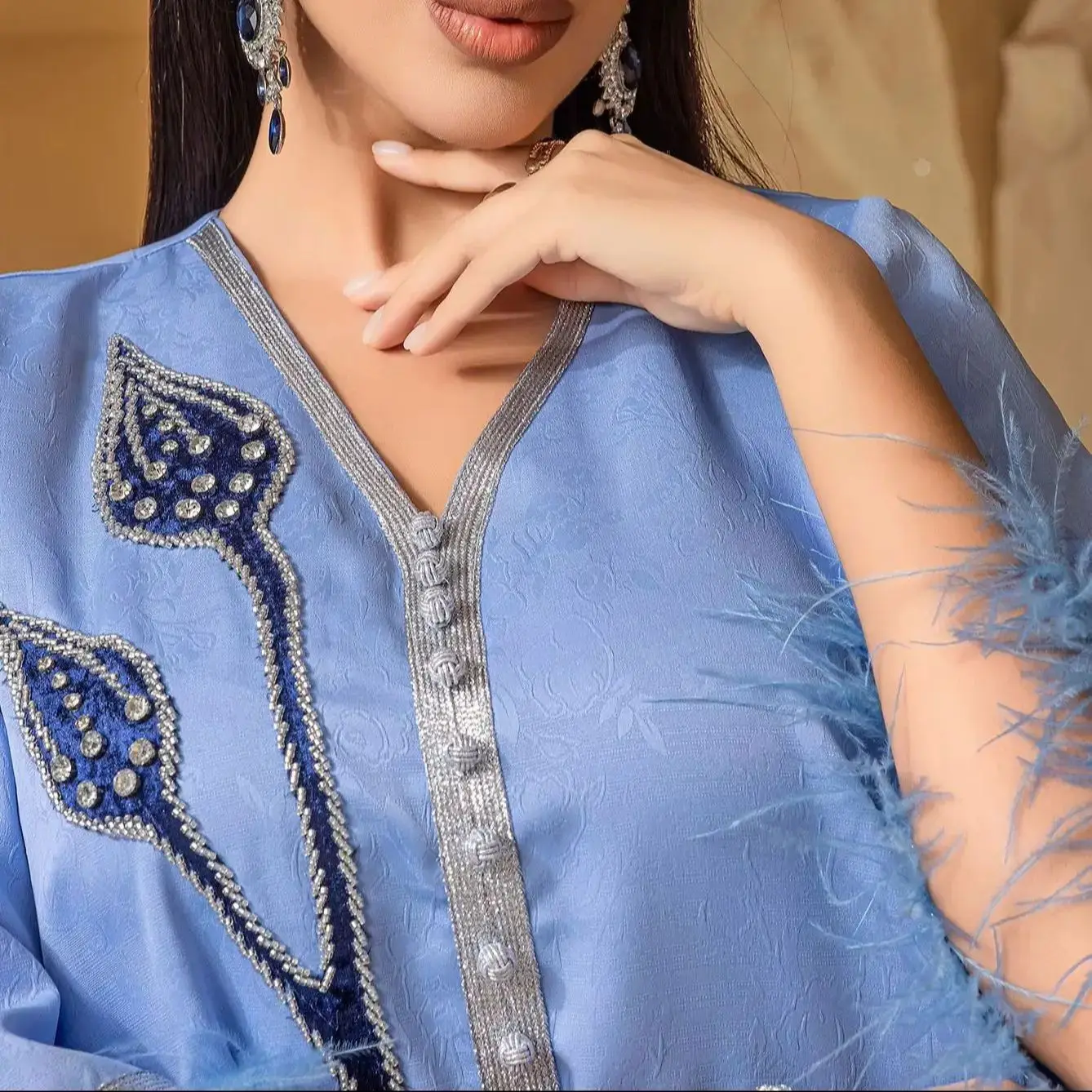 

Eid Djellaba Muslim Dress for Women Abaya Tassel Diamond Jalabiya Morocco Party Gown Abayas Kaftan Islam Vestidos Arab Long Robe