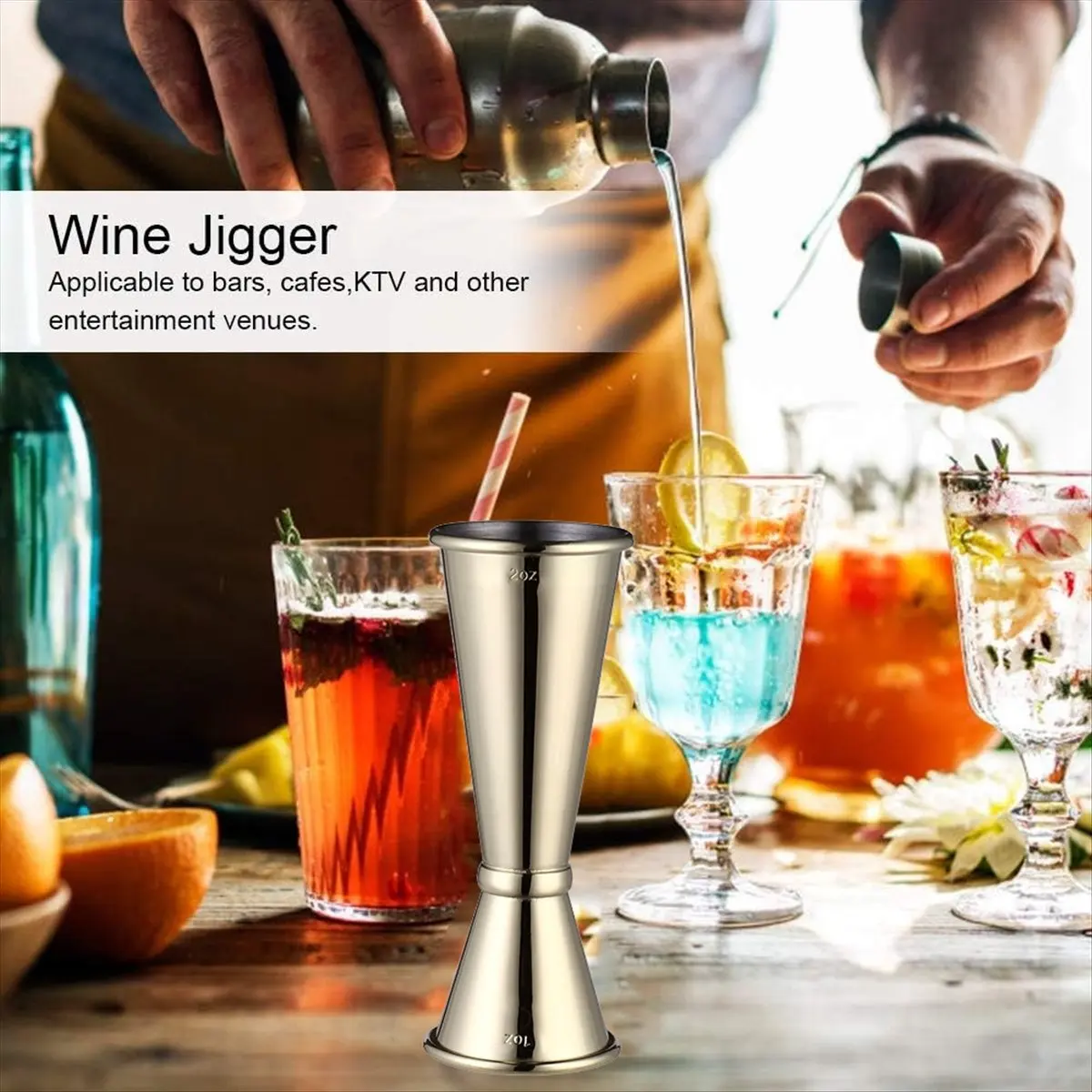 【BRAND NEW】2 Pcs Jigger for Bartending 1oz 2oz Stainless Steel Jigger Japanese Style Double Jigger Measuring Tool for Bar Home