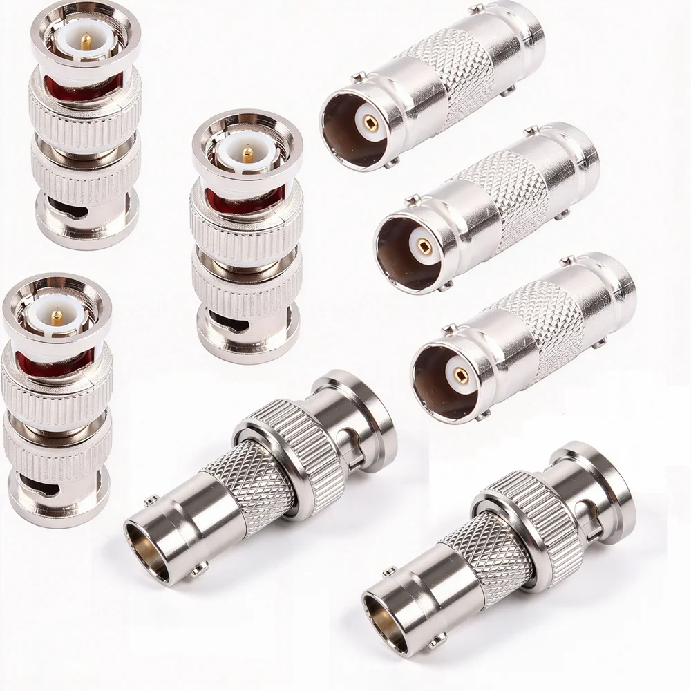 BNC Adapter Connectors BNC Male To Male, Female To Female, Male To Female Coax Coaxial Connector BNC Adapter For CCTV Camera