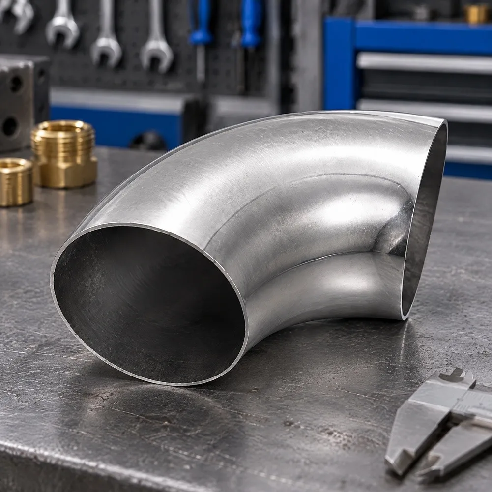 304 Grade Stainless Steel Elbow Fitting with 90 Degree Bend for Durable Welding Use in Industrial Plumbing Projects