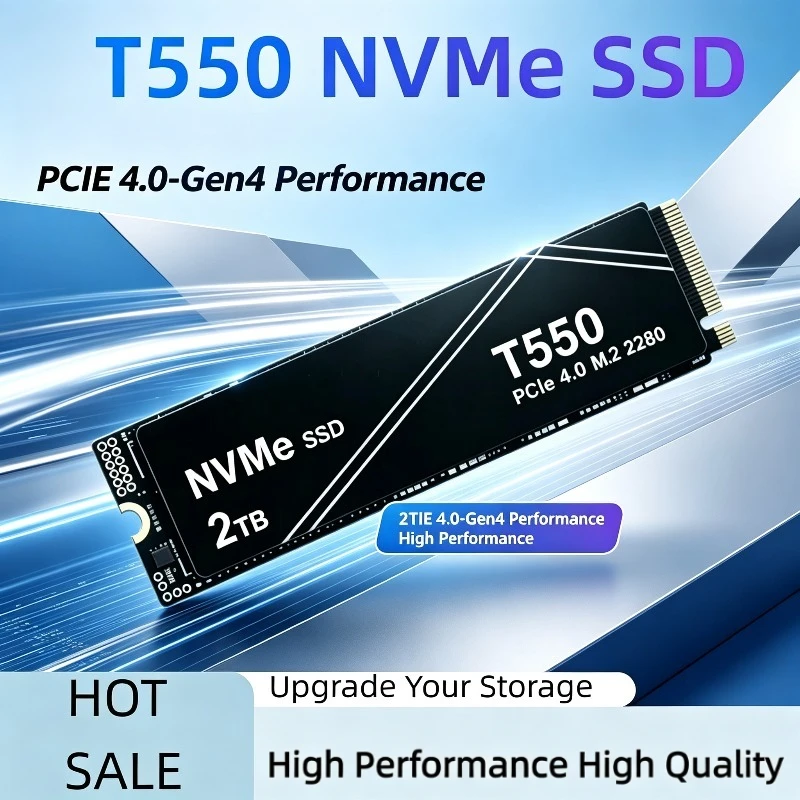 2026 New T550 Large Capacity Portable SSD NVMe PCIe Gen 1TB 2TB 4TB External Storage Disk For Gaming PC Laptop PS5 Console