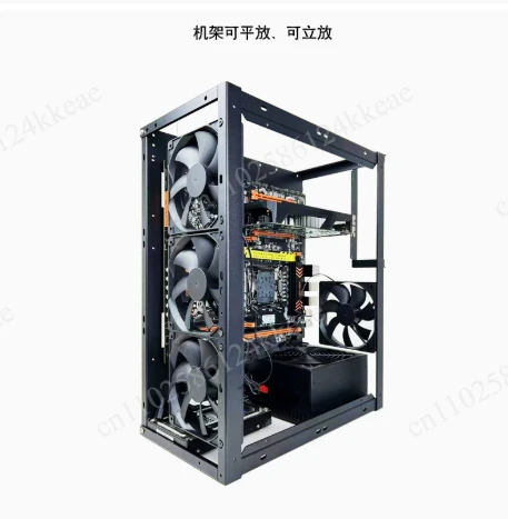 bracket vertical and horizontal AI supercomputer rack Stackable open chassis X79X99 dual-channel EATX motherboard