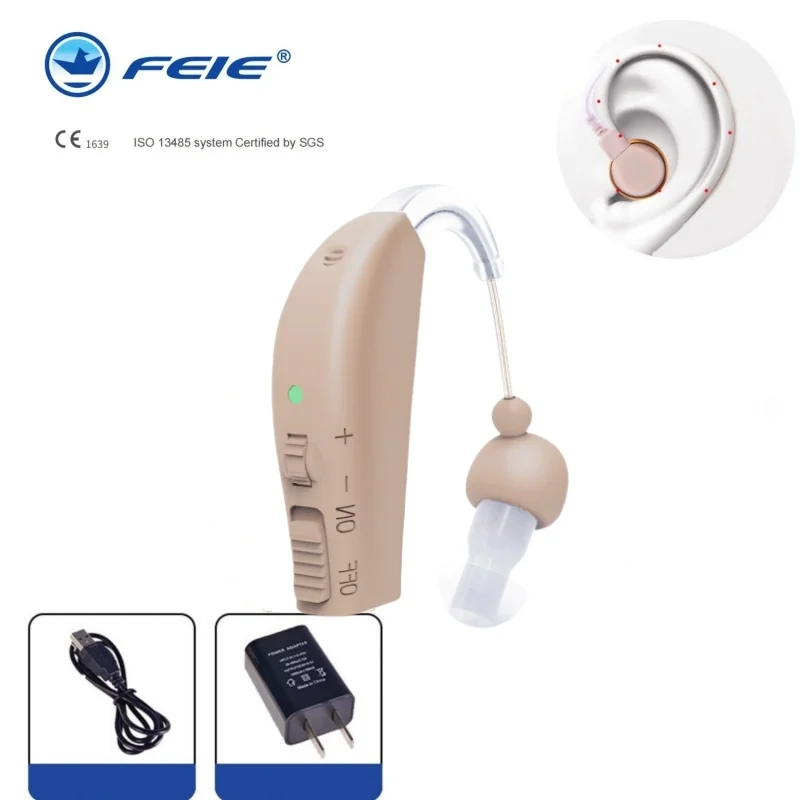 NEW Rechargeable Hearing Aid For Elderly Deafness Sound Amplifier Adjustable Portable Super Hearing Aid Headphones  2024