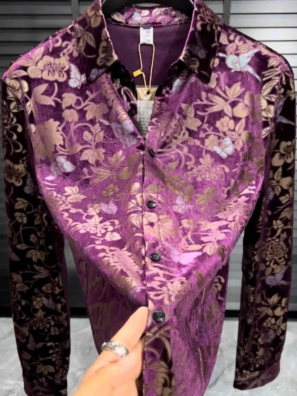 

Autumn New Faion Men's Casual irt Gold Stamp High Quali Cool Youth Trendy Clothing Comfortable Fit Long Sve Busin...