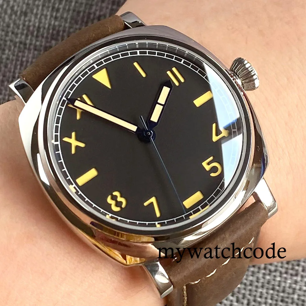 

Vintage Sterile Clock Mechanical Men's Watch Coffee California sandwich Dial Miyota 8215 Sapphire Crystal Reloj Hombre 20ATM