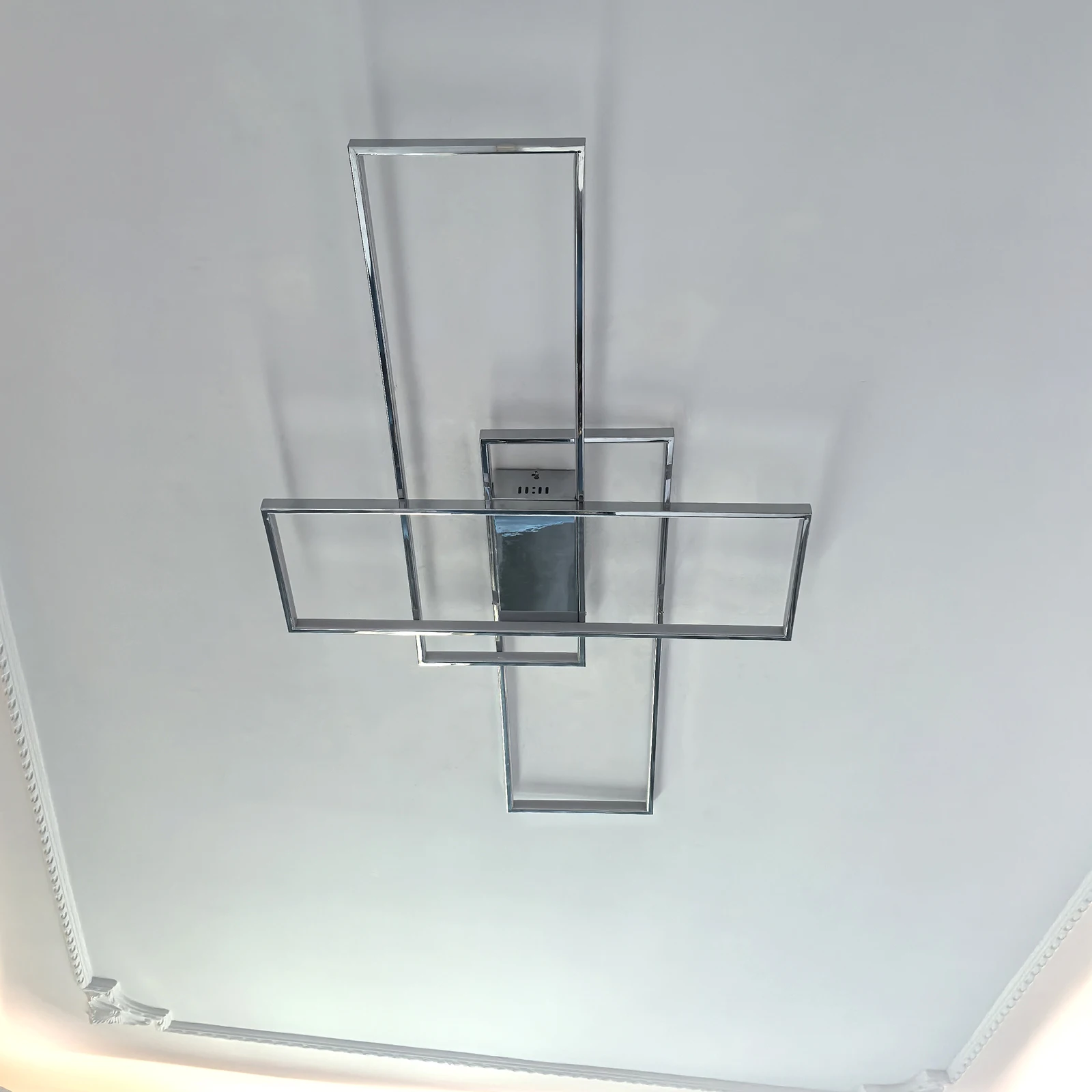 Luces Led de techo modernas para sala de estar y dormitorio, lámparas de aluminio rectangulares para hogar inteligente, 85-265V, Blanco/Negro, Alexa