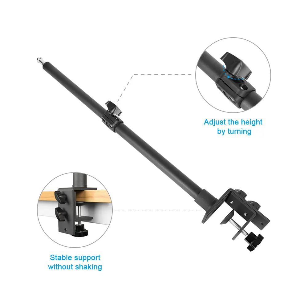HDRiG-soporte de montaje para cámaras y equipos de iluminación, accesorio de escritorio con tornillos de 1/4 pulgadas, adecuado para estudio fotográfico