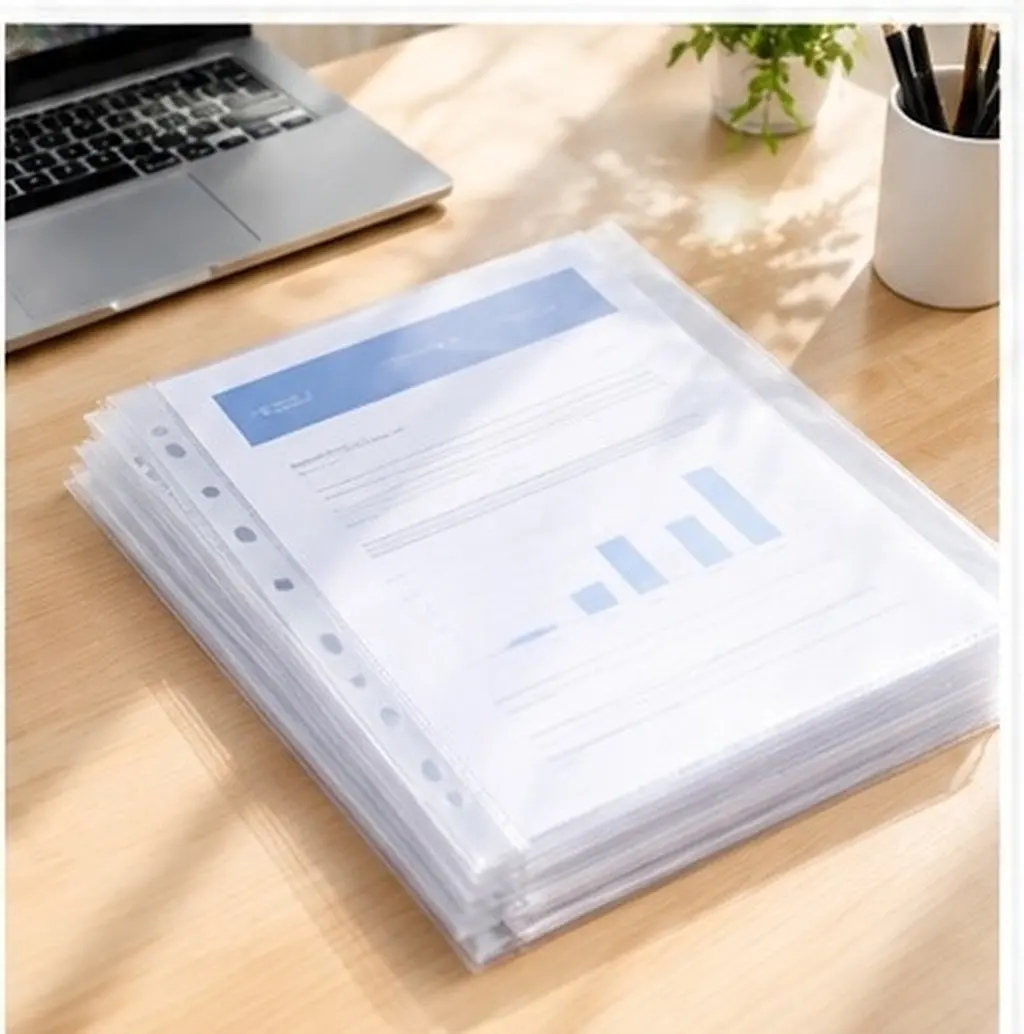 50Pcs Transparent Sheet Protectors Clear Plastic Envelope Pockets for A5 6 Ring Binder Birth Certificates Trading Cards Reports