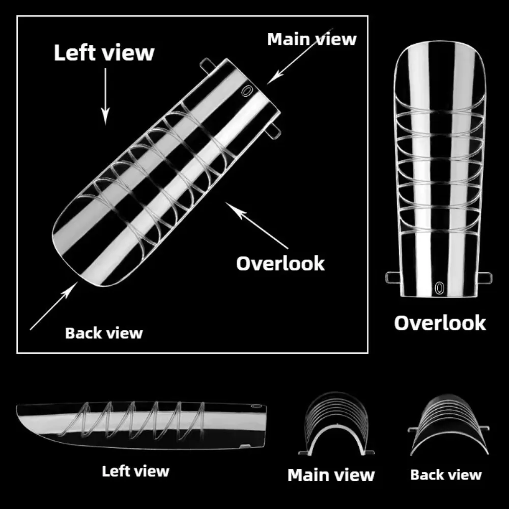 Ensemble de faux ongles colorés à double forme, en acrylique, réutilisable, en cristal, étendu, divers modèles, pour femmes, 2025