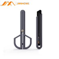 JIMIHOME Scissors Art Knife Set Adjustable Protective Sheath Precision Light Duty Office Resist Rusting Tool DIY Handwork Tools