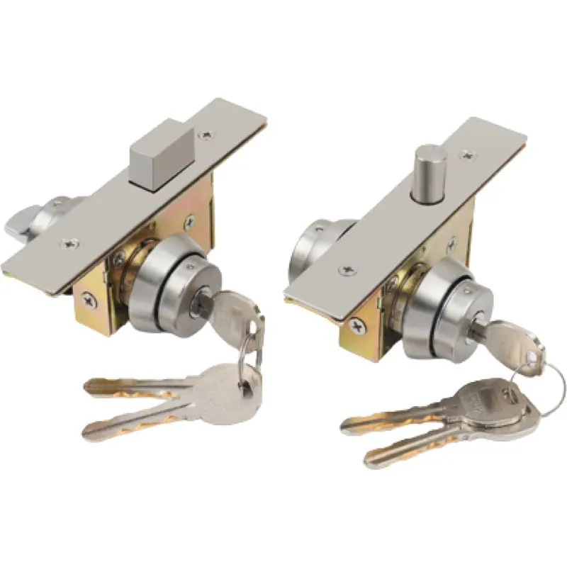 Invisible Aluminum Alloy Door Lock For Wooden Door Double-Sided Key Operated KFC Style Frameless Glass Door Lock Accessories