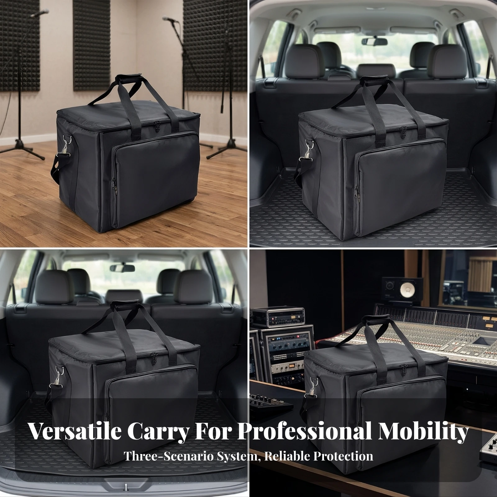 Amplifier Bag Padded Amplifier Bag with Shoulder Strap Case with Carry Handle Safeguarding Case with Front Pocket Heavy-Duty view 3