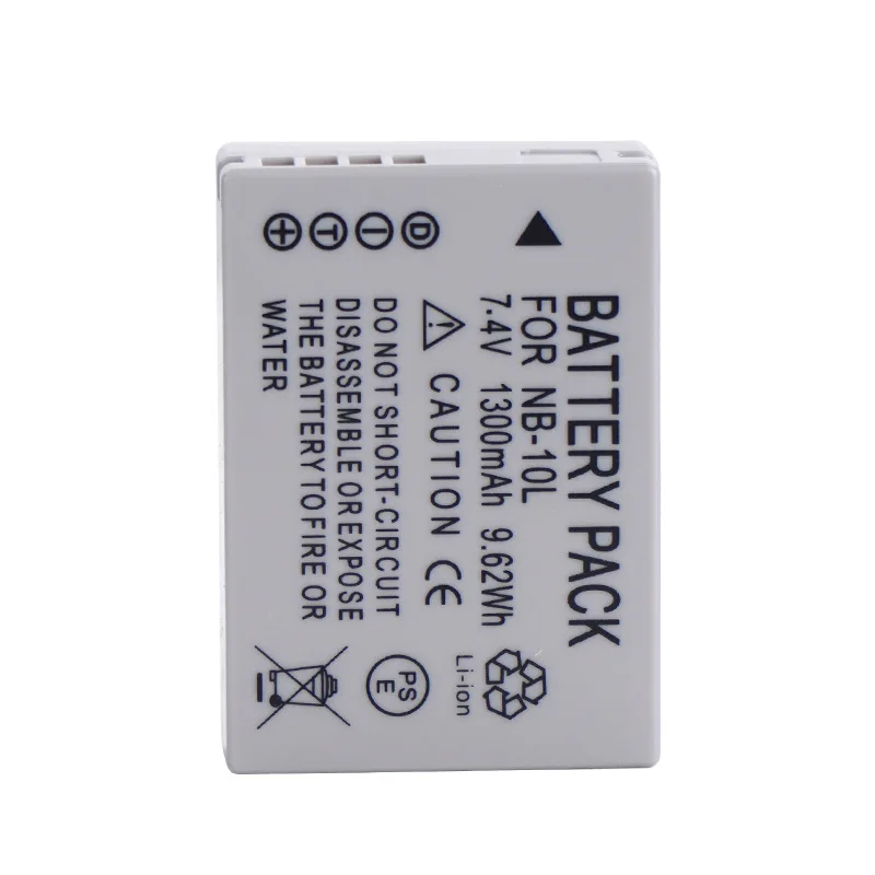 7.4V 1300mAh NB-10L สำหรับแคนนอน POWERSHOT G16 G15 G1X SX60 50 40 G16 แบตเตอรี่กล้อง