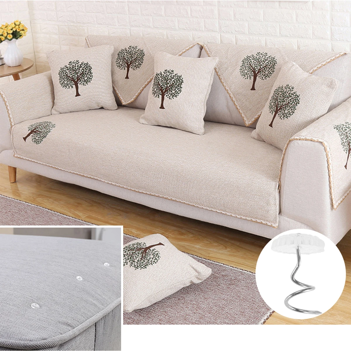 

100Pcs Anti-Slip Fixed Nails Clear Head Twisted Pins for Upholstery Sheet Holders Bedskirts Traceless Seamless Home Fixer