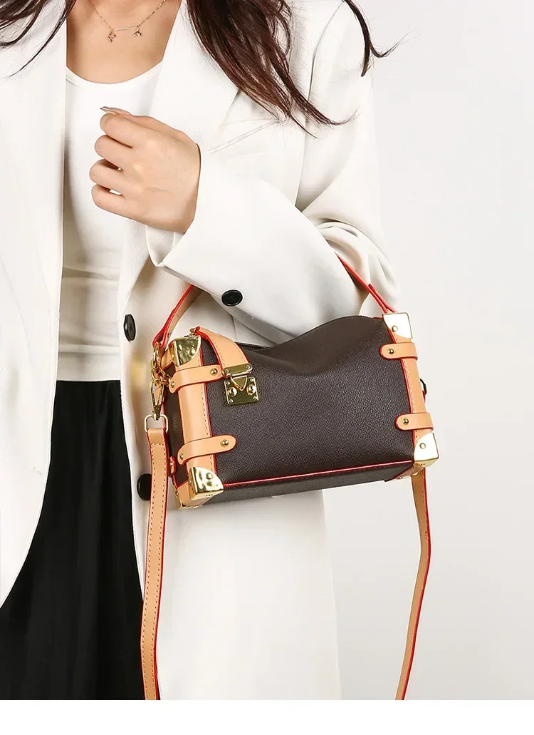 

New 2025 French Light Luxury Handbag, Box - Style Messenger Bag, High - End Sense, Ancient - Style Design, Women's Fashion Bag