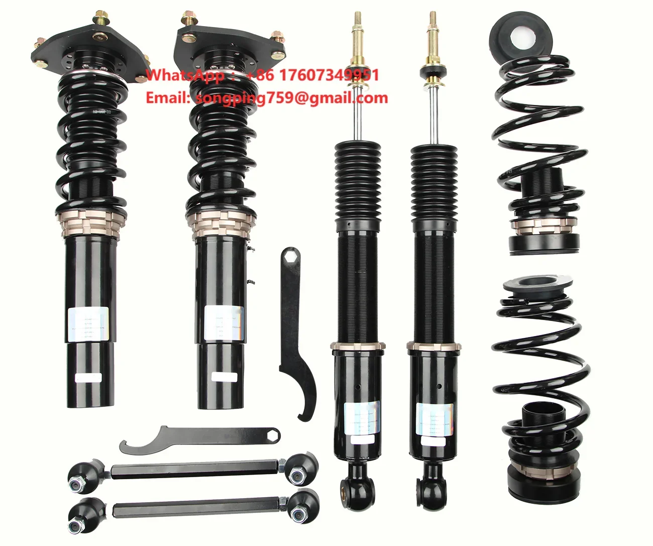 Spring Shock Absorber, Height Adjustable Coilover Strut for  GTI MK6&CC FWD & Passat FWD  Suspension Upgrade & Race Attack