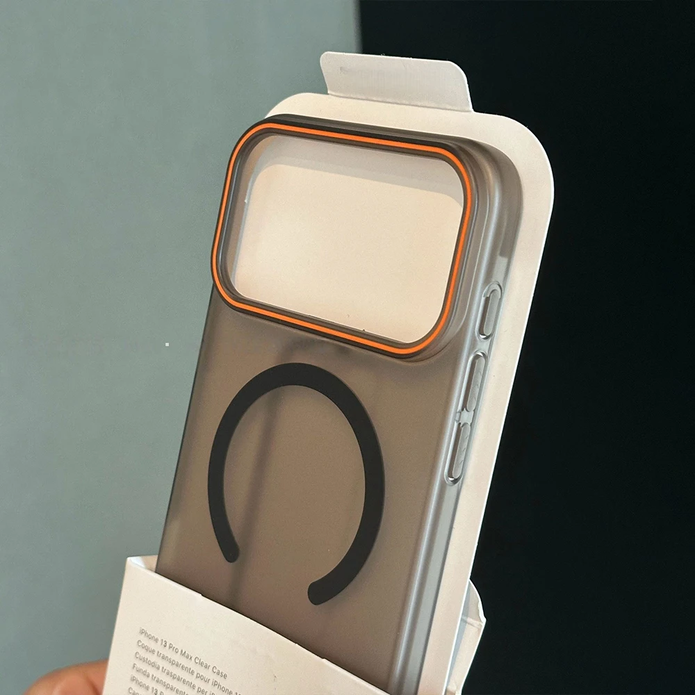 Funda oficial mate transparente para Magsafe para iPhone 17 Air 16 E 15 14 13 12 Mini 11 Pro Max 8 7 Plus X XS XR cubierta dura magnética para PC