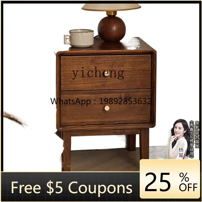 

ZZ XL Solid Wood Bedside Table Bedroom Cabinet Sofa Side Cabinet Side Table Storage Locker