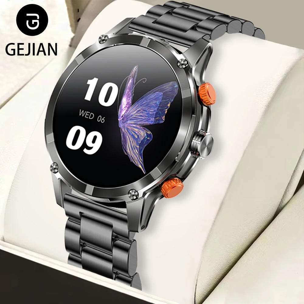 

Новые мужские умные часы GEJIAN, 5,3, Bluetooth-соединение, 1,72-дюймовый TFT-экран, разрешение 360*360 HD, аккумулятор 530 мАч, умные часы