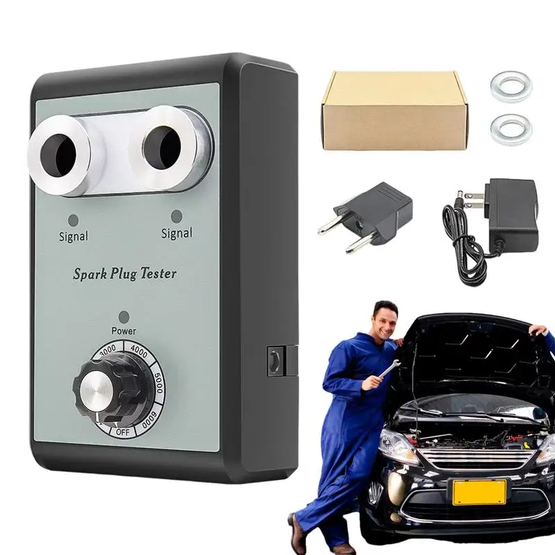 

Car Spark Tester Tool Plug Analyzer Double Plug Plug Tester Safe Design Precision Ignition Tools For Family Cars SUVs Commercial