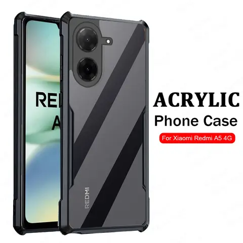 Para Redmi A5 funda acrílica transparente armadura a prueba de golpes Xiaomi RedmiA5 Redmy A 5 5A 4G protección Global Coque teléfono Fundas