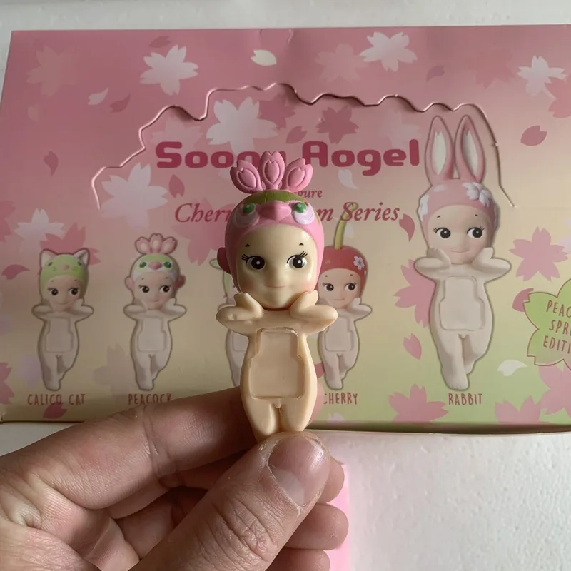 Sonny Angel Mini Figure Blind Box Night Purple Cherry Blossom Angel Series Kawaii Figure Decor Customized Toys Gift