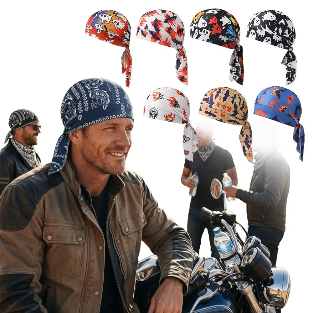 

Fashion Accessory Paisley Print Hijab Caps Breathable Quick Dry Bandana Headscarf Adjustable Comfortable Bandana Hat Sports
