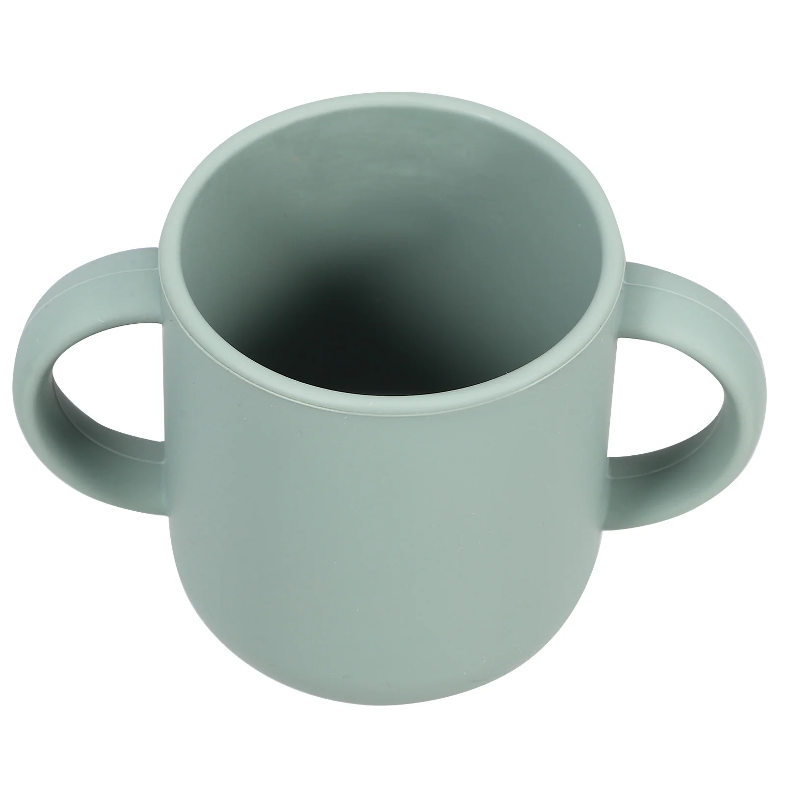 Cangkir Balita Silikon Pegangan Ganda Cangkir Latihan Minum Stabil Mudah Warna Cerah Bentuk Menggemaskan Mug Minum Air
