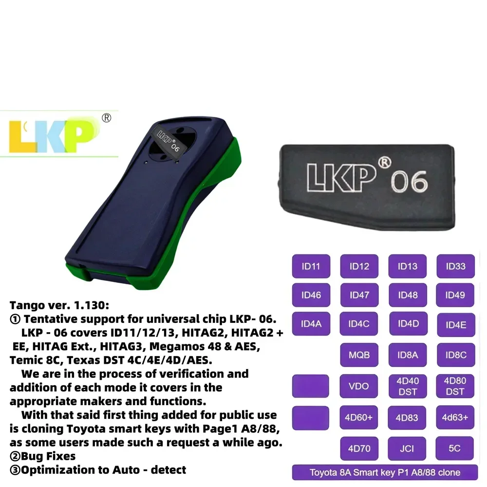 10 Pz/lotto LKP06 Super Chip LKP-06 superchip Universale per ID13 ID48 ID49 MQB ID8A ID8C 4d63 + 4D70 per autel/tango/kydz strumento