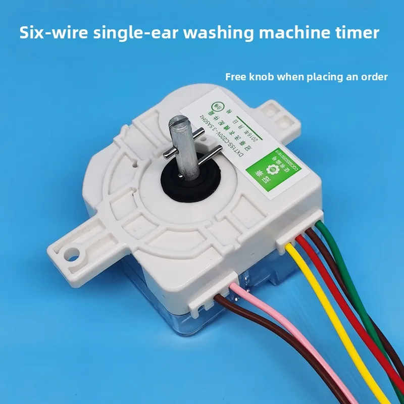 

Таймер стиральной машины с одним ухом, 6-проводной, 7-проводной, старомодный, аксессуары для переключателя таймера стирки