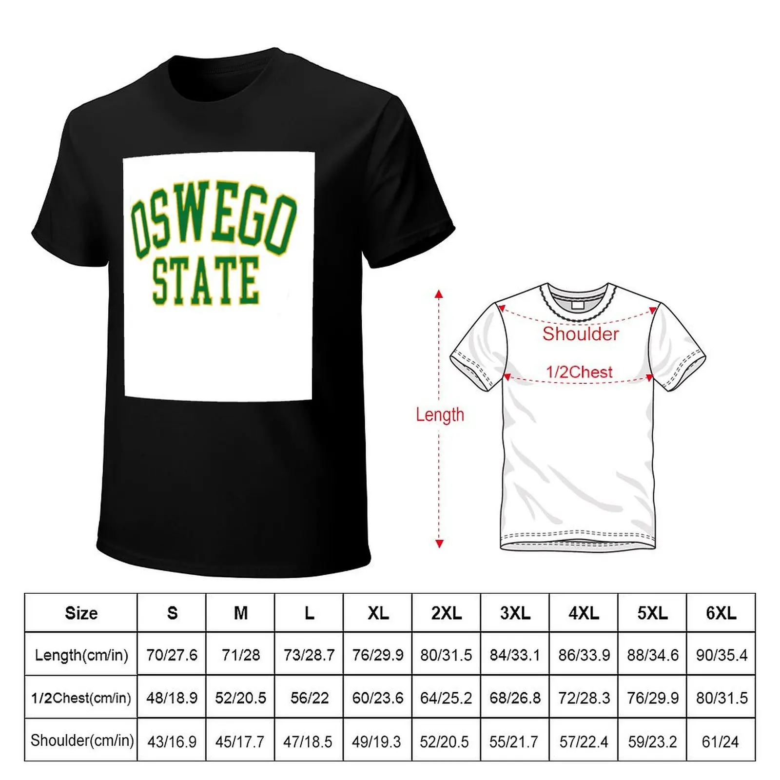 OSWEGO STATE T-Shirt korean fashion street wear mens designer clothes