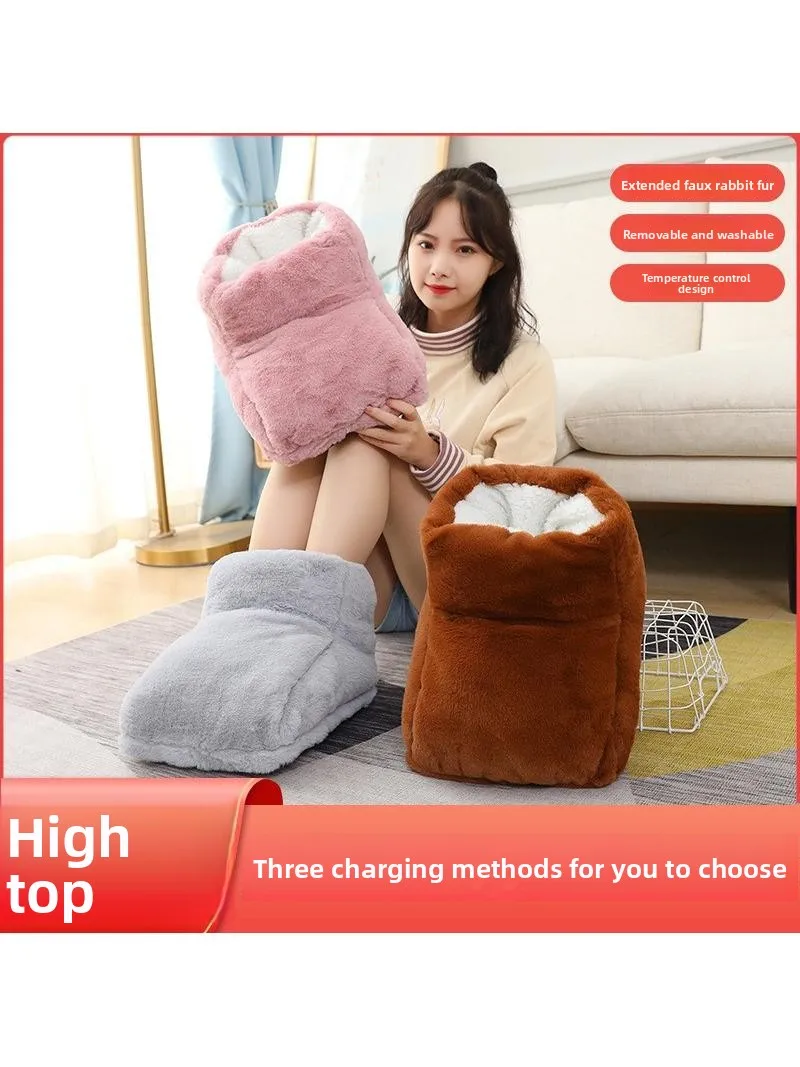 

High-Top Rabbit Fur Warm Foot Heater USB Office Heating Pad Girlfriend Warm Foot Mat Three Bean Sprout Brand