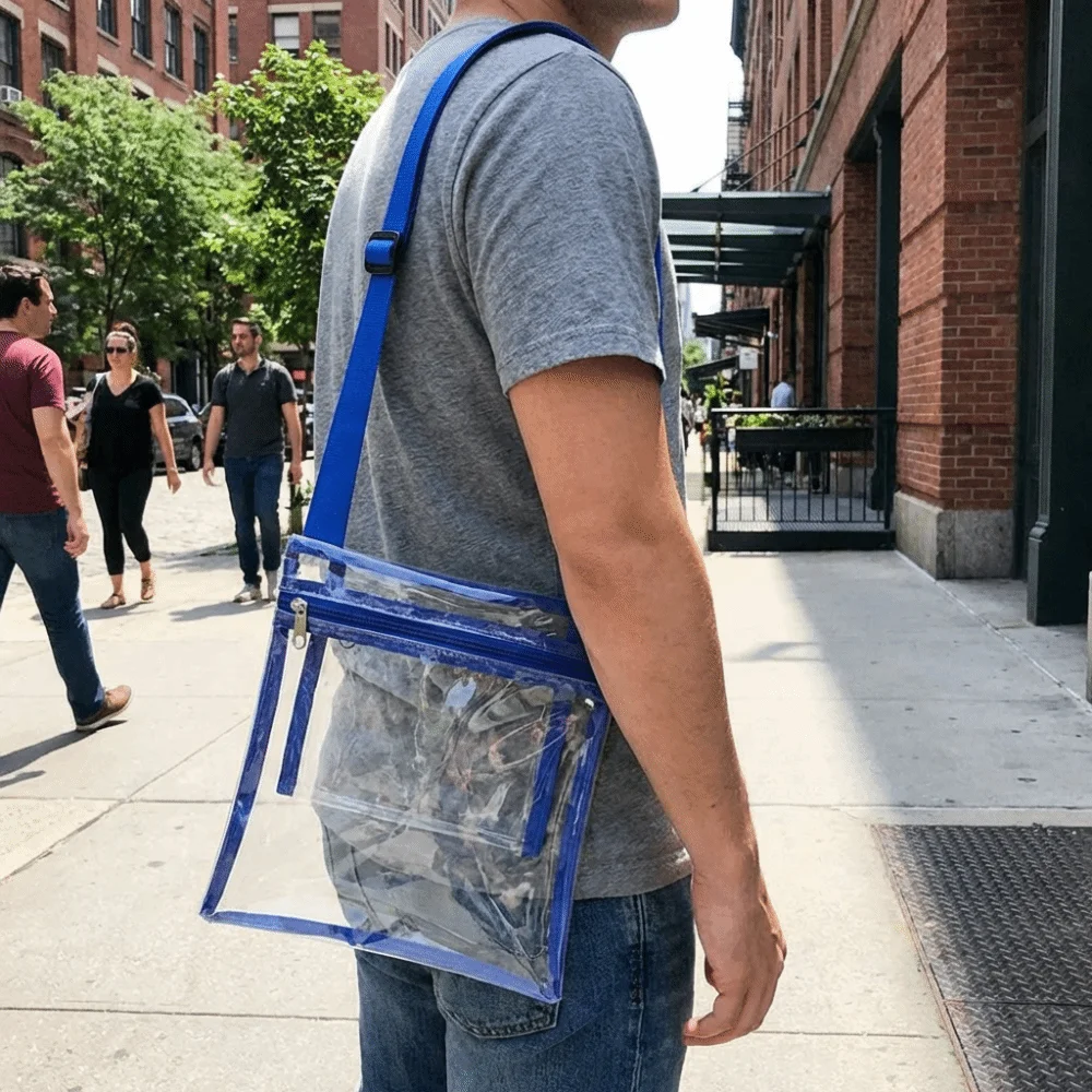 

TPU Material Water-Sprinkling Festival Bag Durable See-Through Single Shoulder Bag Large Capacity Waterproof Storage Bag