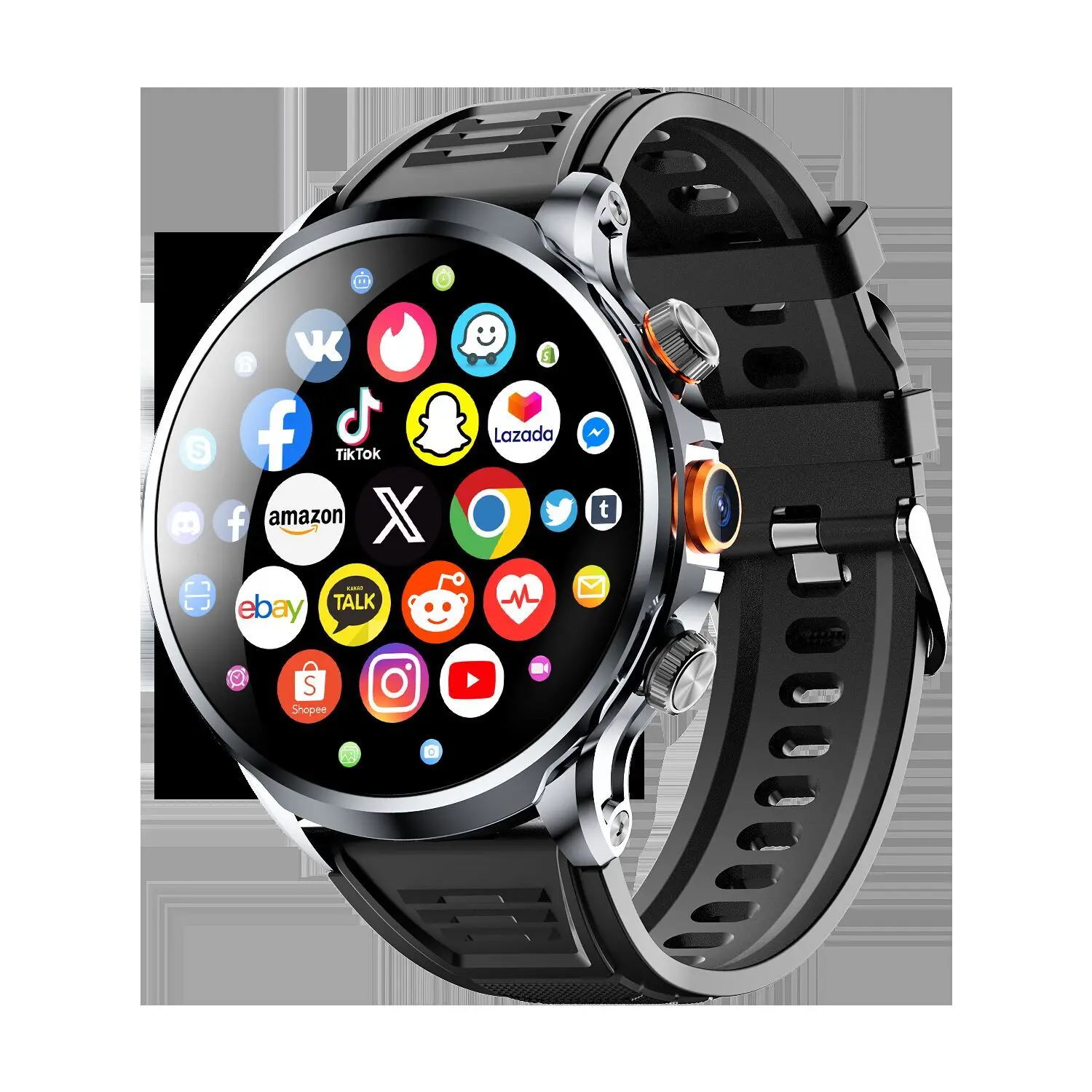 2024 Wholesale GPS Custom 4G Blue Tooth Smart With Camera Video Call Android Healthy Monitor Sport Watch