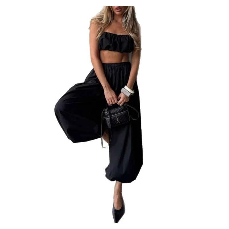 2025 Fall/Winter New High-End Cotton Bloomers Casual Lazy Wide-leg Pants Loose Bloomers Women