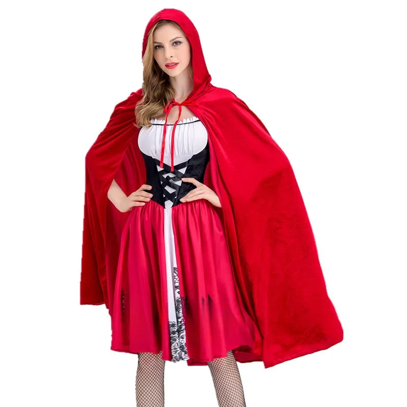 Kostium etniczny damski plus size S3XL, europejsko-amerykański, na Halloween, peleryna, materiał poliestrowy, strój sceniczny.
