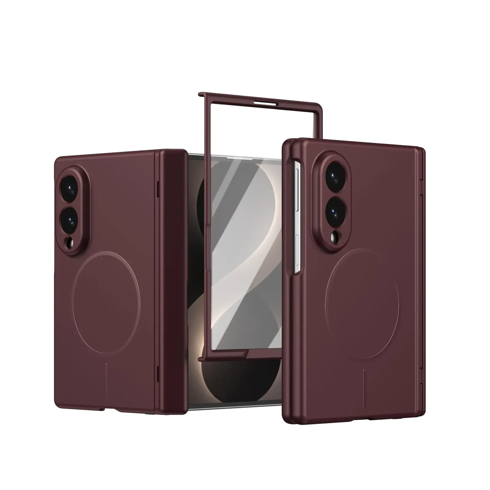 For Samsung Z Fold 8 Ultra Magsafe Case Built-in Screen Protector Skin Feel PC Full Body Cover for Samsung Galaxy Z Fold 8 7 6 5
